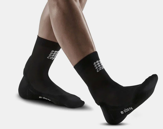 Womens CEP Mid Support Achilles Short Socks